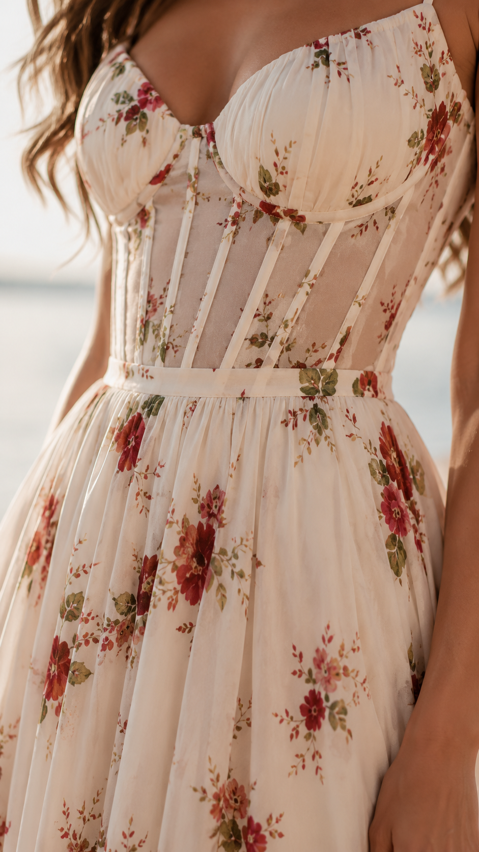 Perrie floral corset maxi dress 5