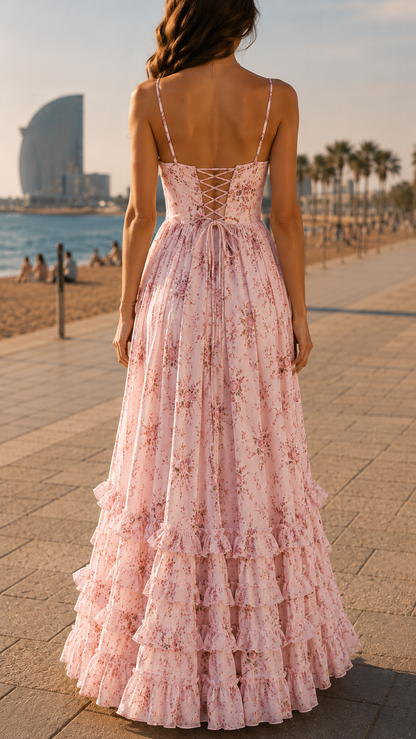 Perrie floral corset maxi dress 7