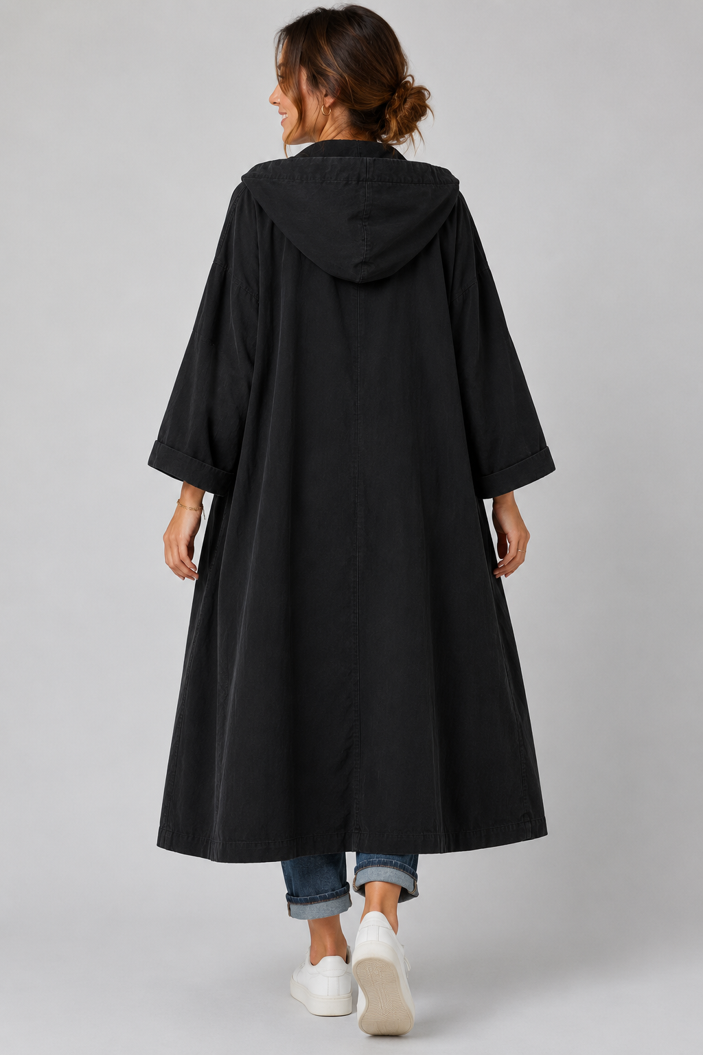 Violet long waterproof trench coat 6