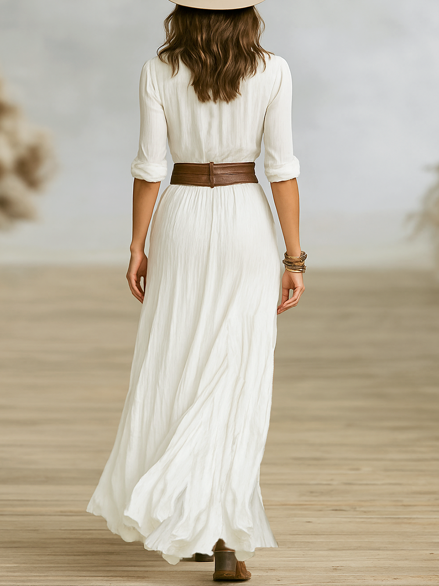 Cecily western shirt maxi dress 8