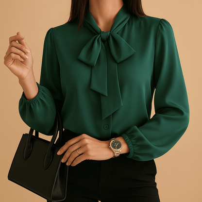 Winnie blouse with bow detail 1