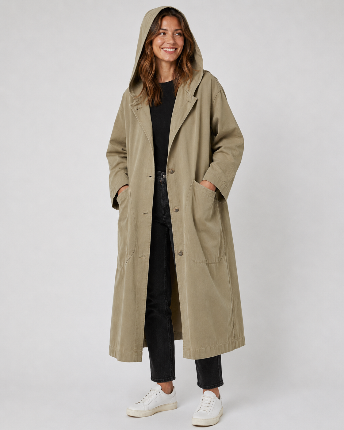 Violet long waterproof trench coat 3