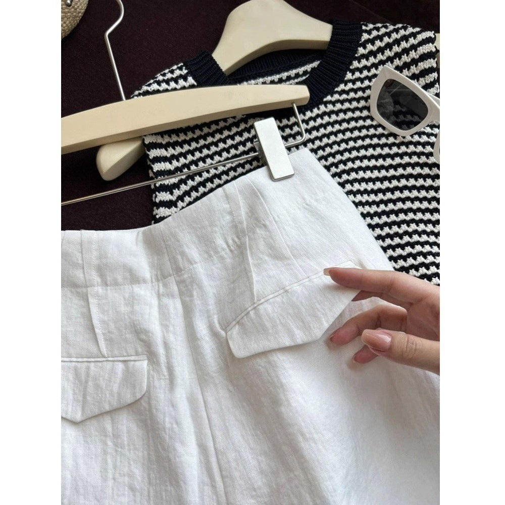 Lucia high waist linen shorts 6