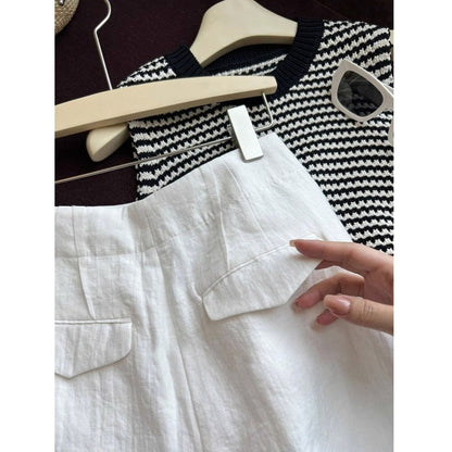 Lucia high waist linen shorts 6