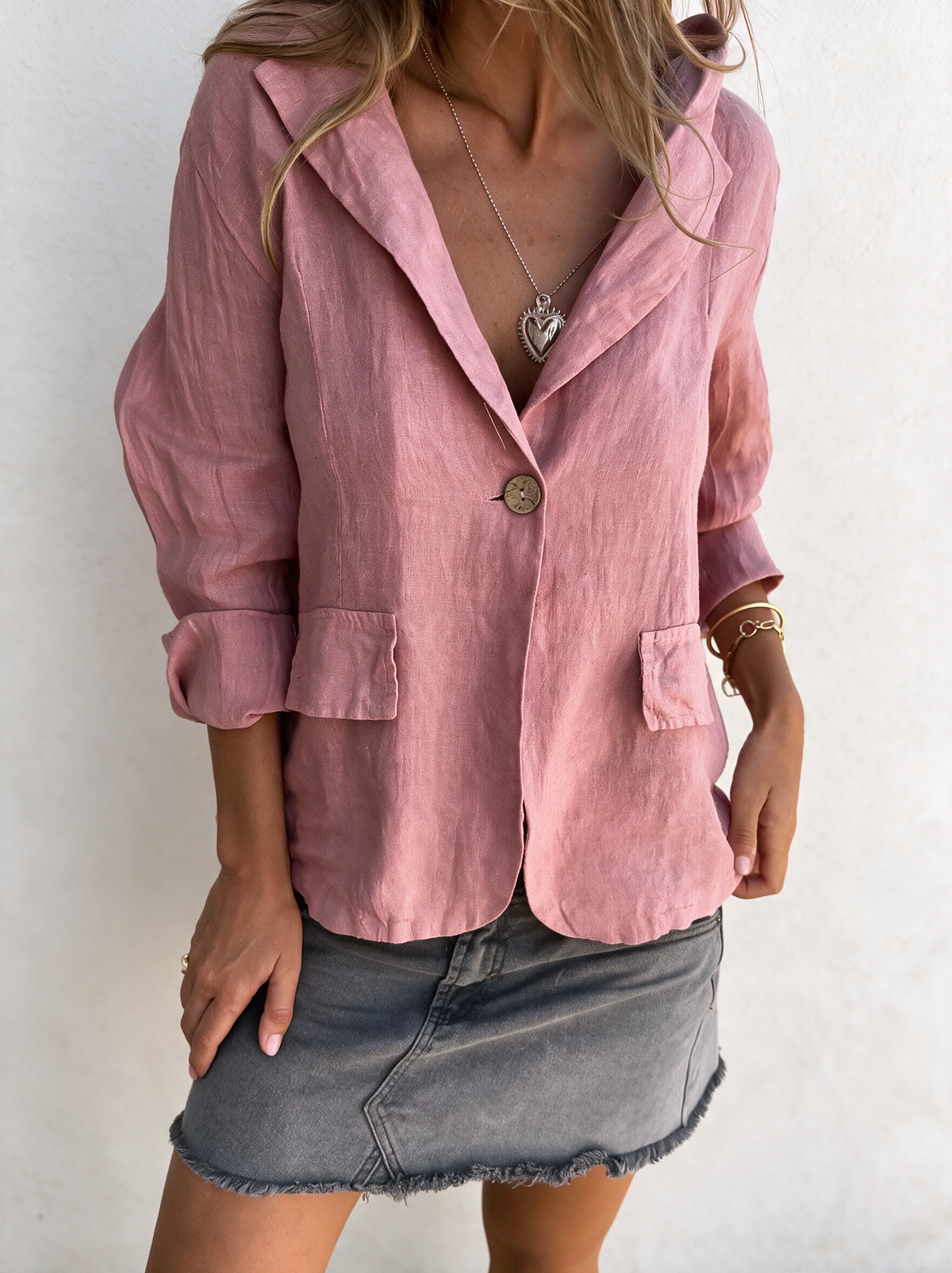 Delia linen blend blazer 5