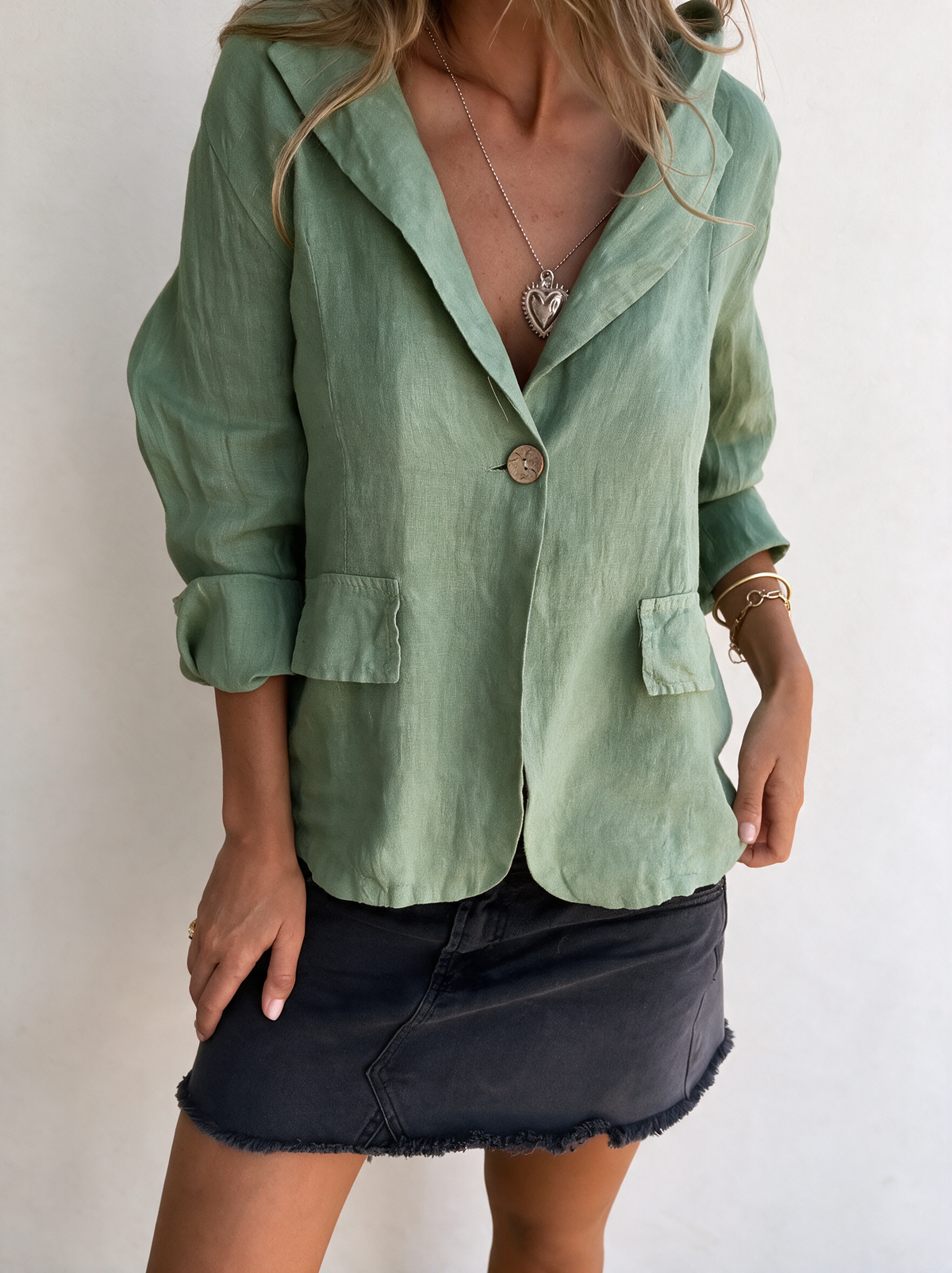 Delia linen blend blazer 6