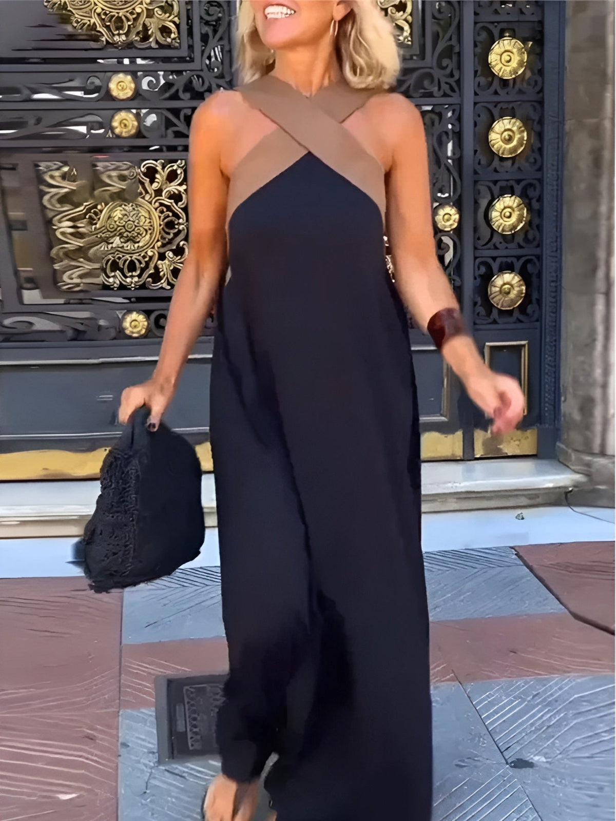 Harriet crossed front maxi dress 1