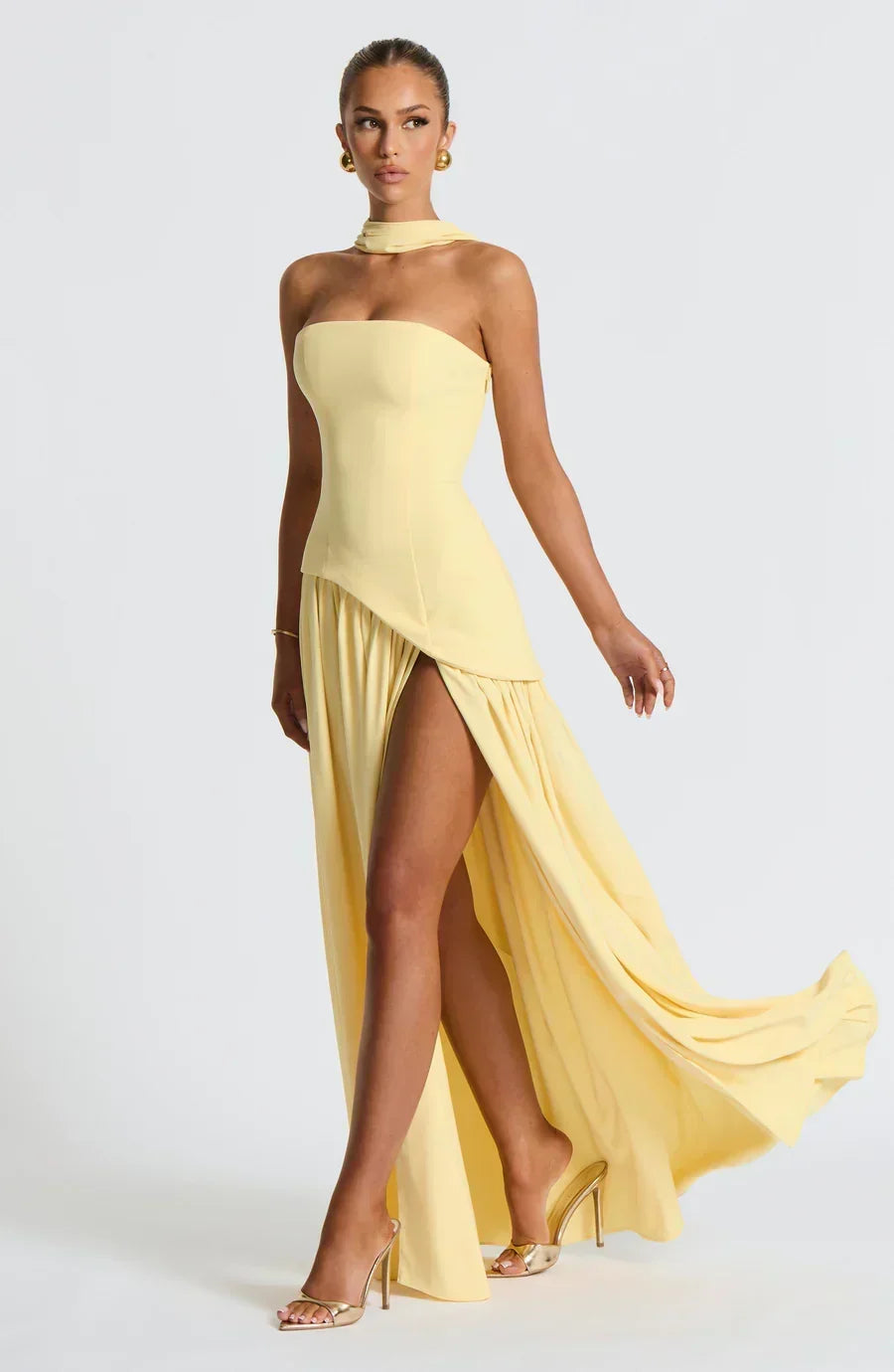 Odette strapless two-tone evening gown 1