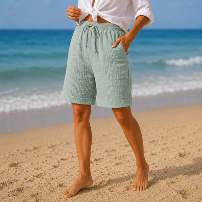 Adele crinkle bermuda shorts 4
