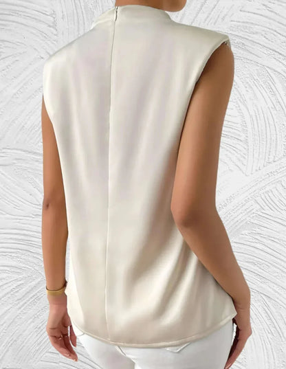 Yvette sleeveless draped blouse 2