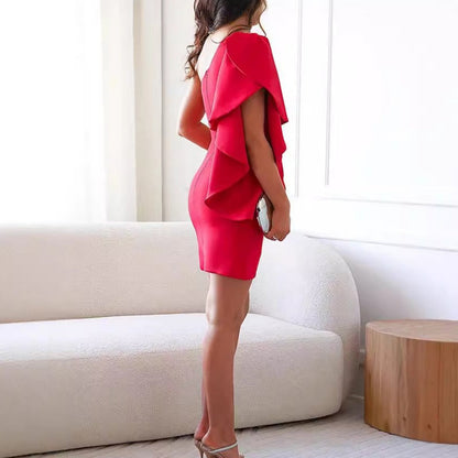 Jemima one shoulder ruffle mini dress 5