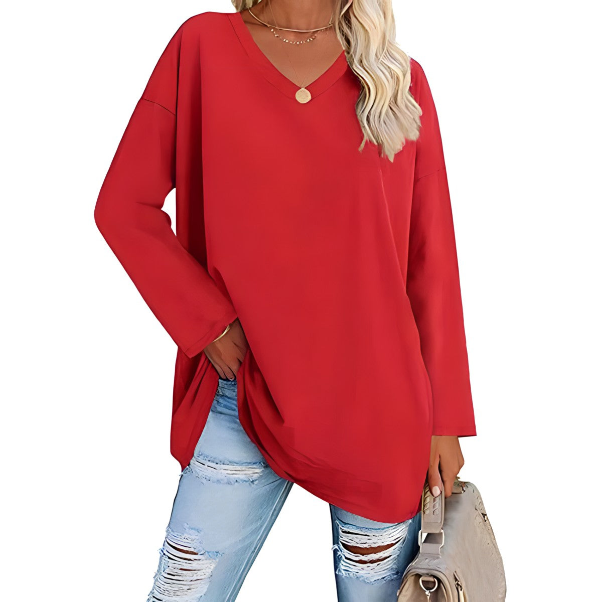 Verity V-neck long sleeve tunic 9