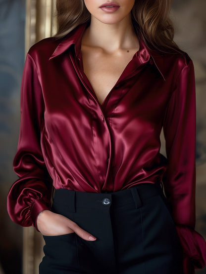 Rowan satin look blouse 3