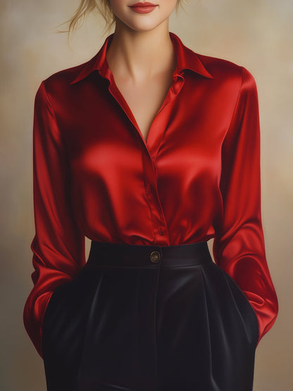 Rowan satin look blouse 7